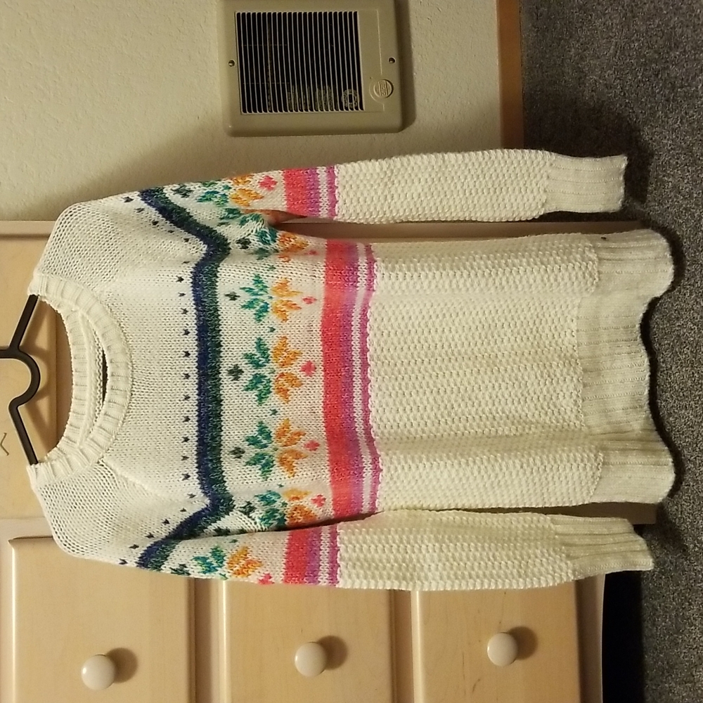 American Eagle Colorful Snowflake Sweater